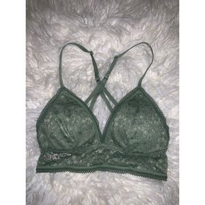 Olive lace bralette